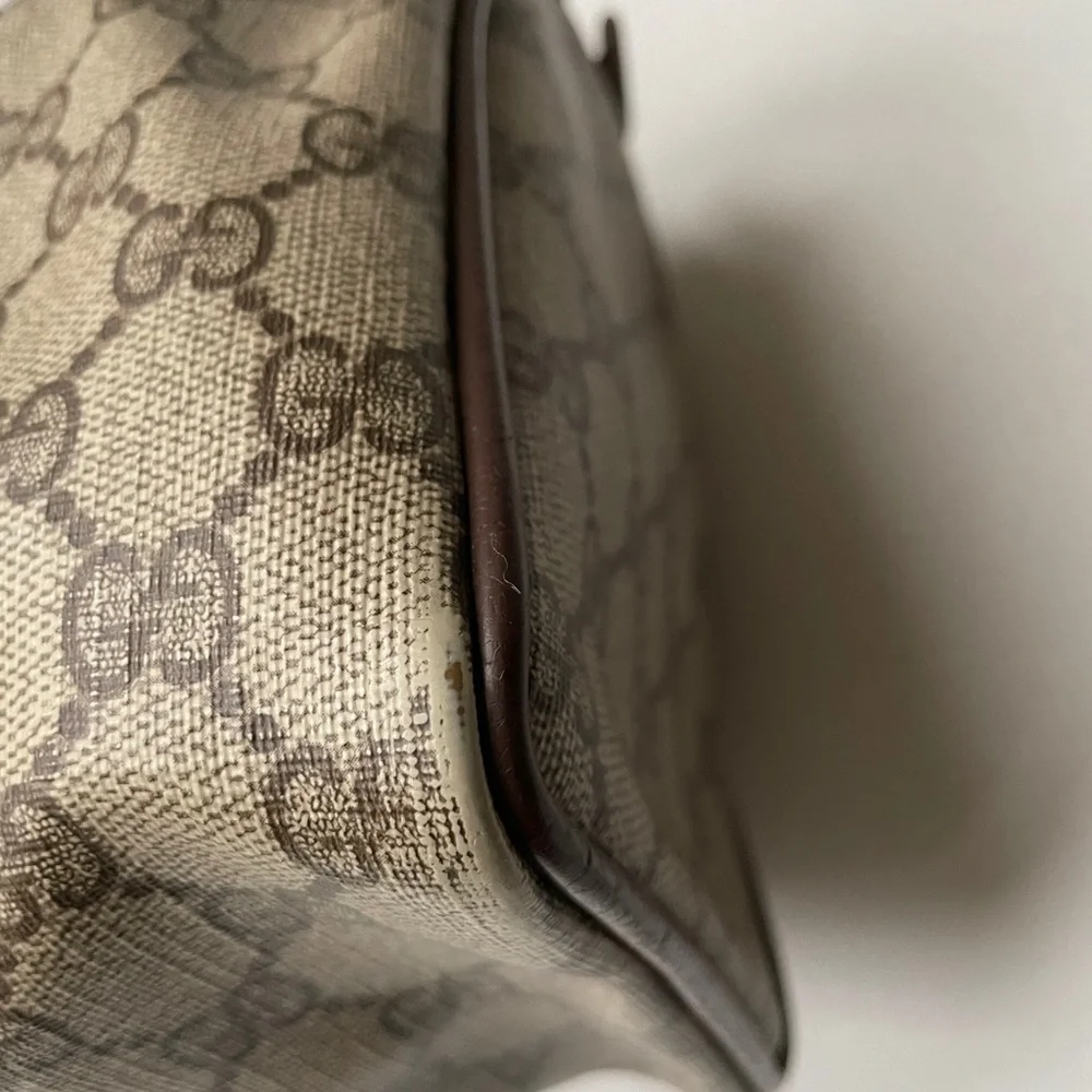 Authentic Vintage Gucci Boston Brown GG Coated Canvas Satchel - Picture 10 of 14